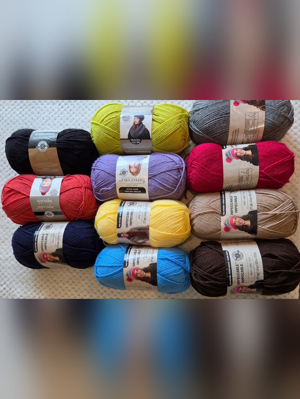 LOOPS & THREADS 11 SKEIN YARN LOT